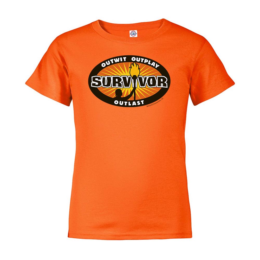 Survivor Übertrumpfen, überspielen, überdauern Logo Kinder/Kleinkind T-Shirt mit kurzen Ärmeln