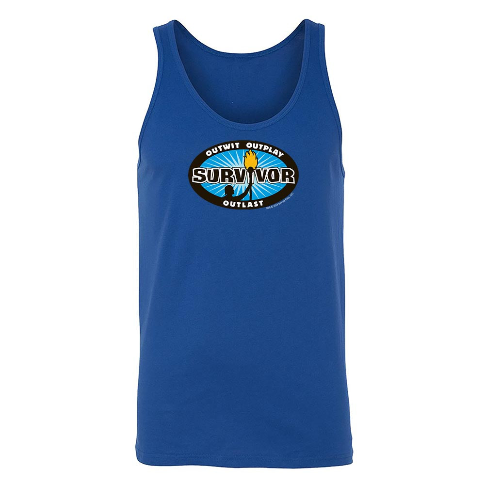 Survivor Más listo, más listo, más rápido Logo Camiseta de tirantes