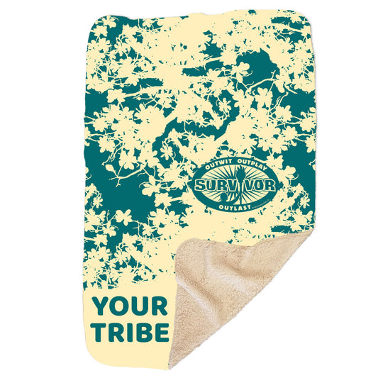 Survivor Outwit, Outplay, Outlast Personalized Sherpa Blanket - 37" x 57"