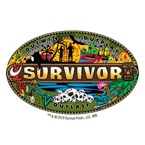 Survivor Mashup Logo Bouteille d'eau en acier inoxydable