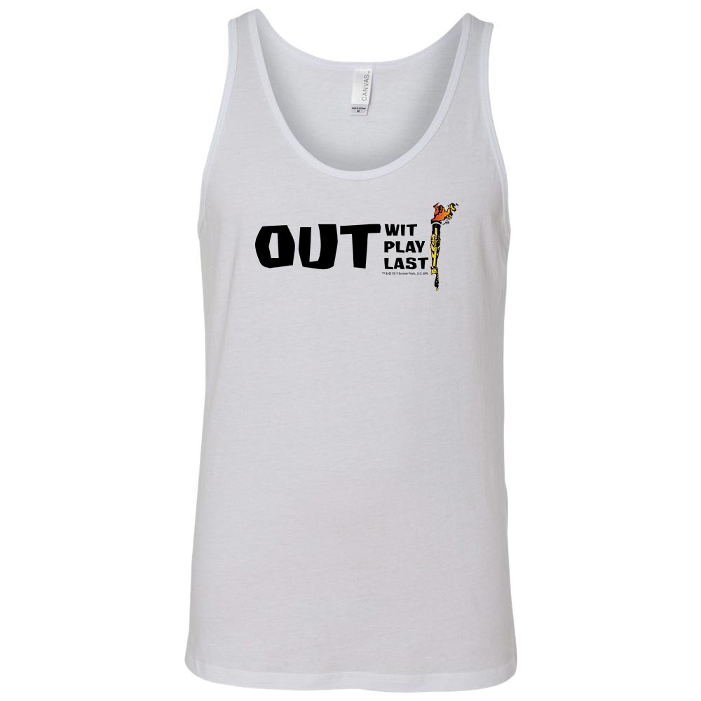 Survivor Out Wit, Play, Last Unisex Camiseta de tirantes