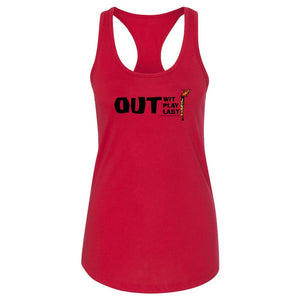 Survivor Out Wit, Play, Last Mujeres's Racerback Tank Top