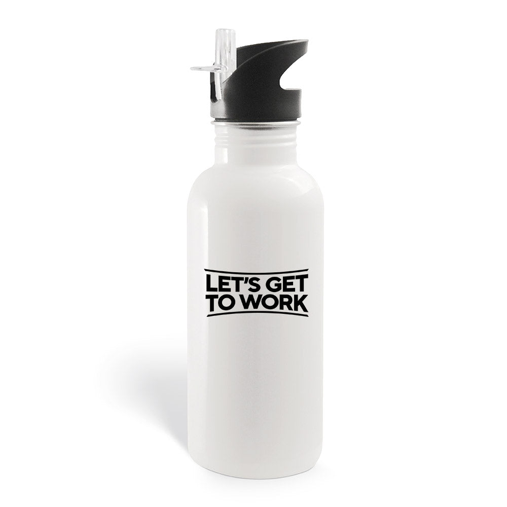 Tough As Nails Let's Get to Work 20 oz Screw Top Water Bottle with Straw