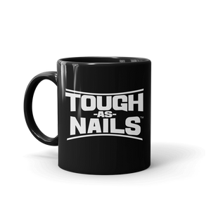Tough As Nails Stacked Logo Black Mug