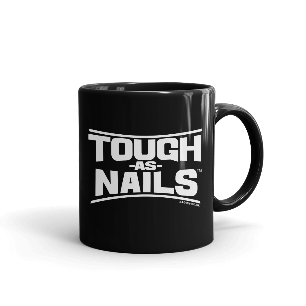 Tough As Nails Stacked Logo Black Mug