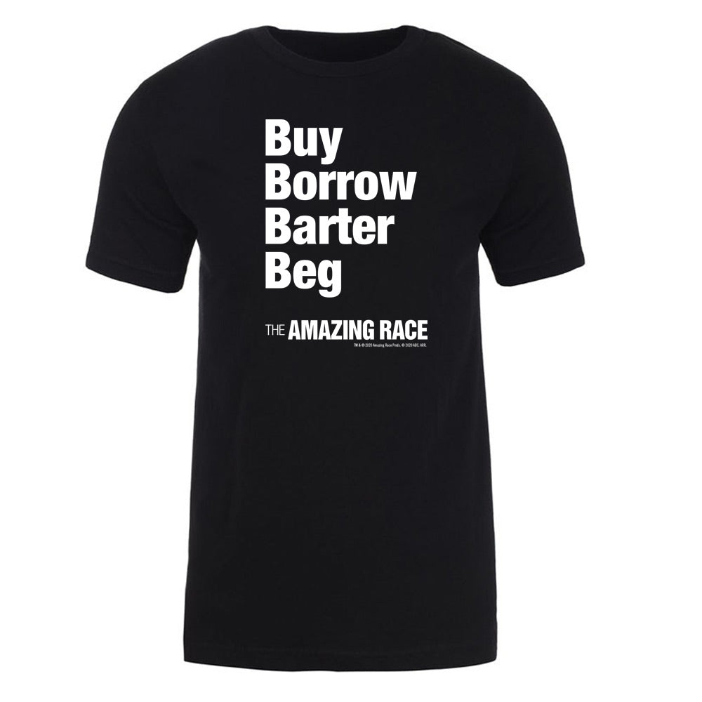 The Amazing Race White Barter Adult Short Sleeve T-Shirt