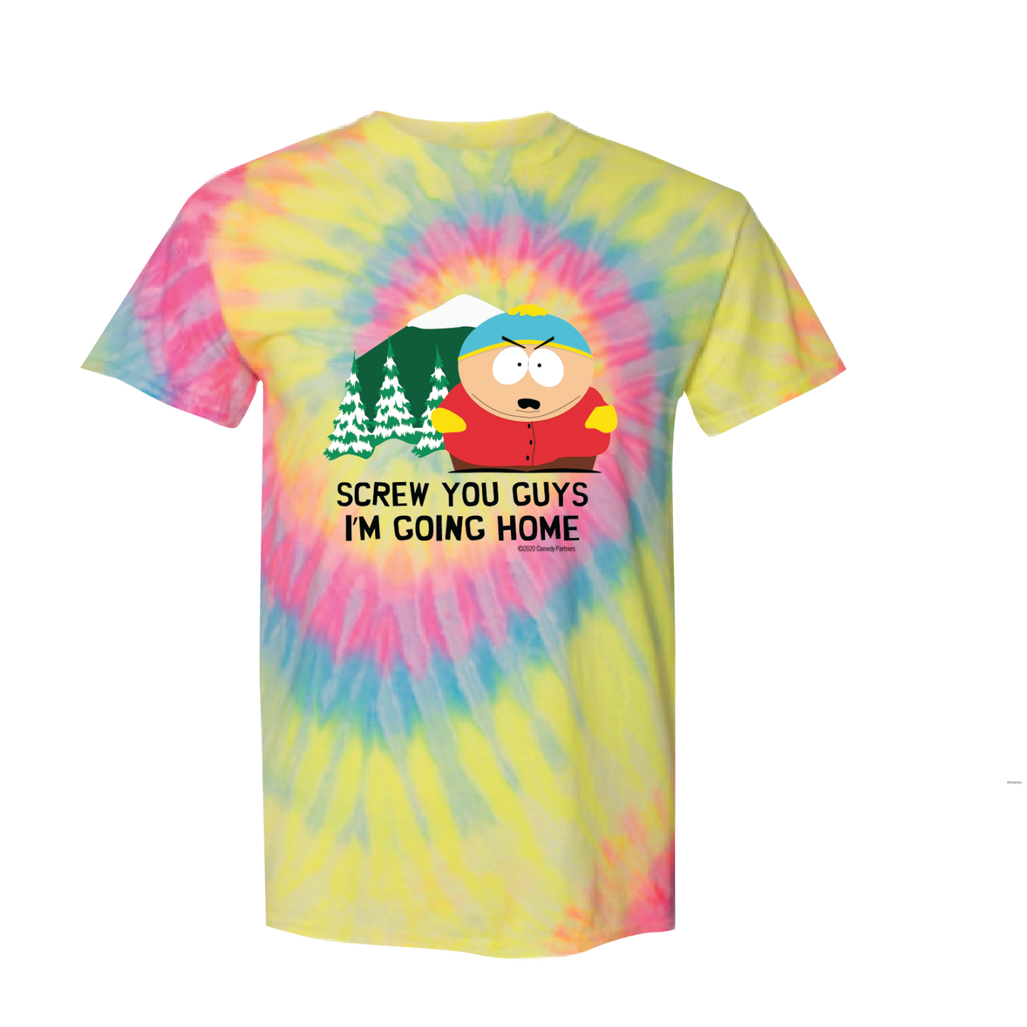 South Park Cartman Screw You Guys Tie-Dye Short Sleeve T-Shirt