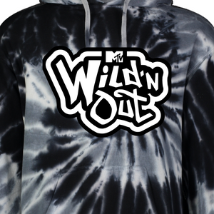 Wild 'N Out Schwarzes Tie Dye Sweatshirt mit Kapuze