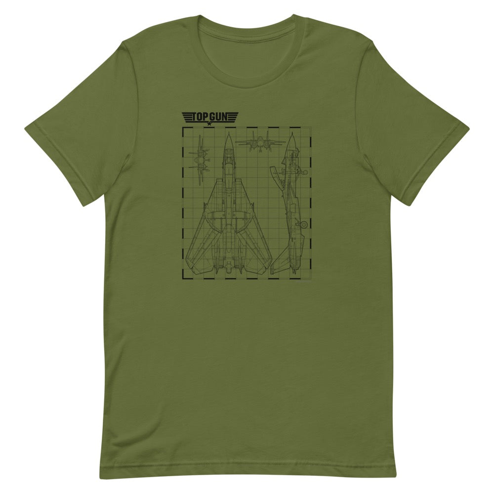 Top Gun Fighter Jet Schematics Unisex Premium T-Shirt – Paramount Shop