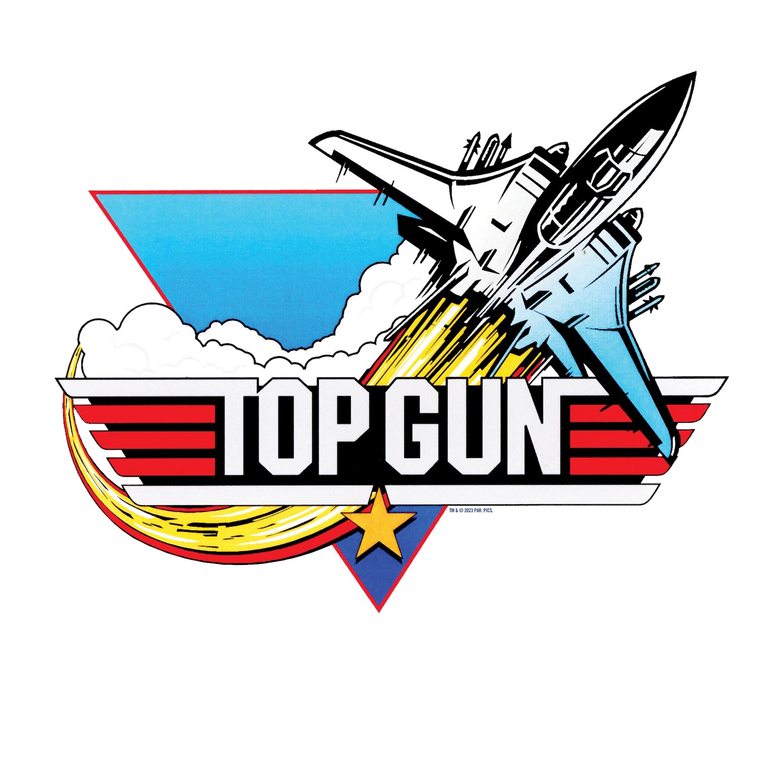 Top Gun Fighter Jet Logo' Sticker | Spreadshirt