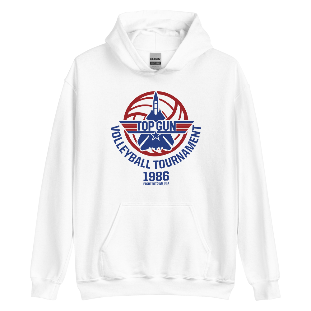 Top Gun Fighter Town USA 1986 Volleyball Tournament Hooded Sweatshirt ...