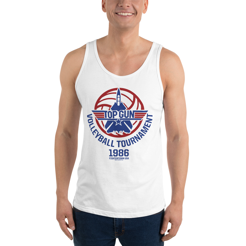 Top Gun Fighter Town USA 1986 Volleyball Tournament Unisex Tank Top