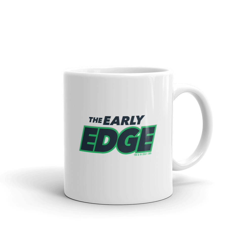 The Early Edge Podcast Logo White Mug