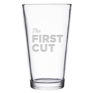 First Cut The First Cut Golf Podcast Logo Laser Engraved Pint Glass