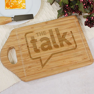 The Talk Logo Laser Engraved Cutting Board