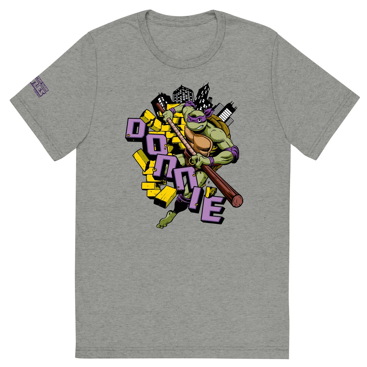 printful2 Teenage Mutant Ninja Turtles Donnie Unisex Tri-Blend T-Shirt Athletic Grey Triblend / L
