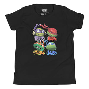 Teenage Mutant Ninja Turtles: Caras de tortuga Mutant Mayhem Niños Camiseta