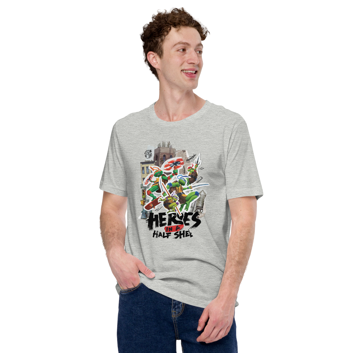 Teenage Mutant Ninja Turtles: Mutant Mayhem Heroes In A Half Shell Adult Short Sleeve T-Shirt