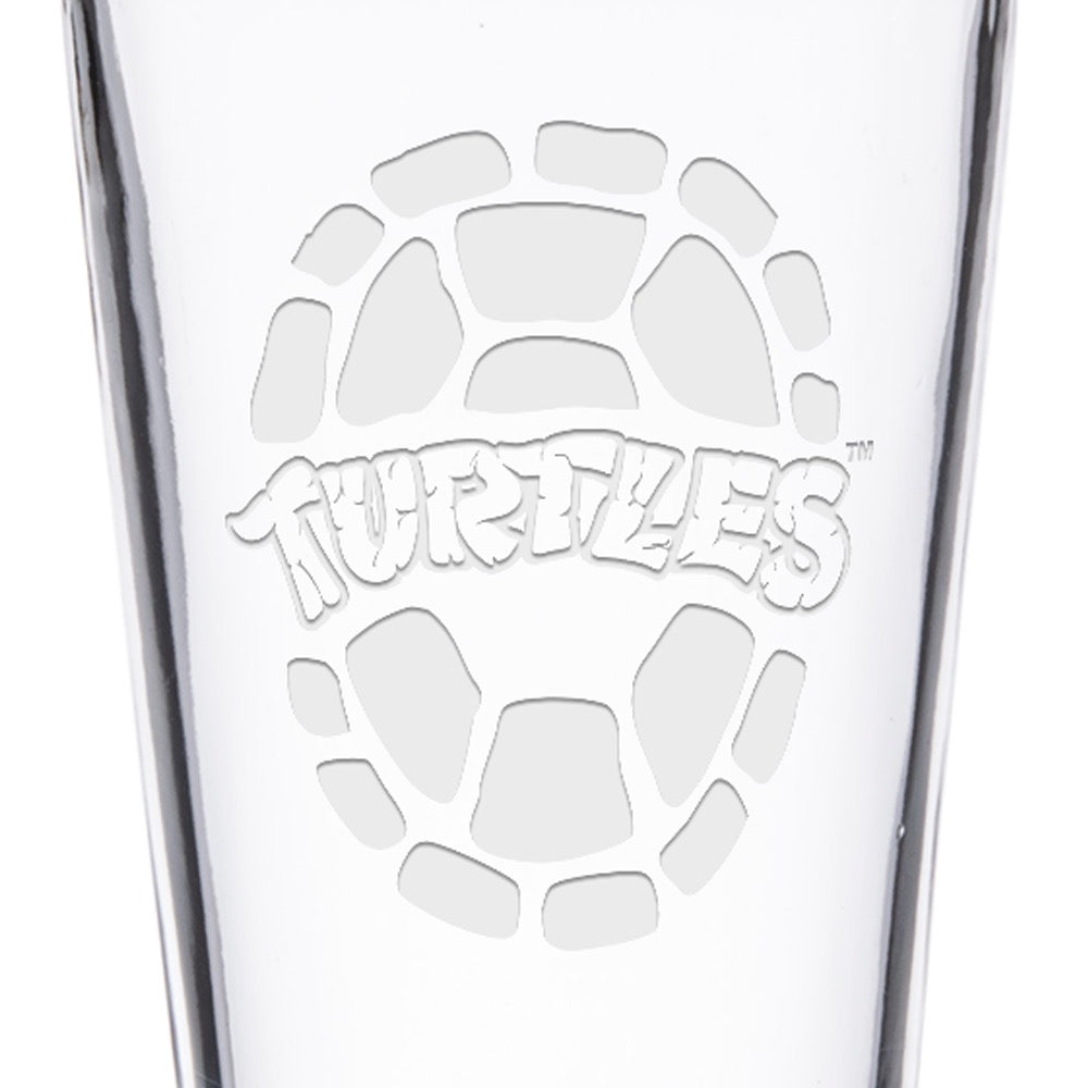 Teenage Mutant Ninja Turtles Shell Laser Engraved Pint Glass