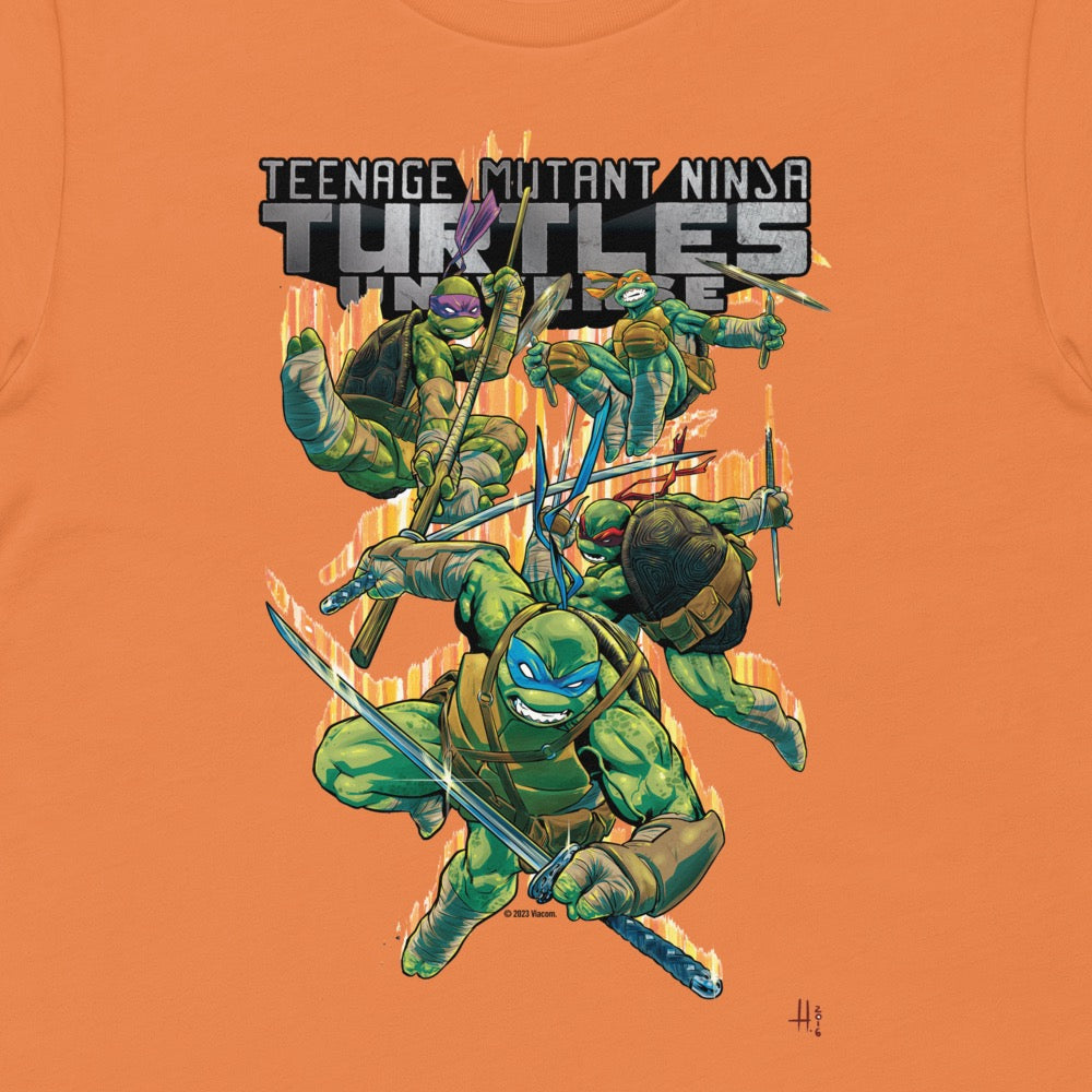 Teenage Mutant Ninja Turtles Adult Short Sleeve T-Shirt Burnt Orange / XL