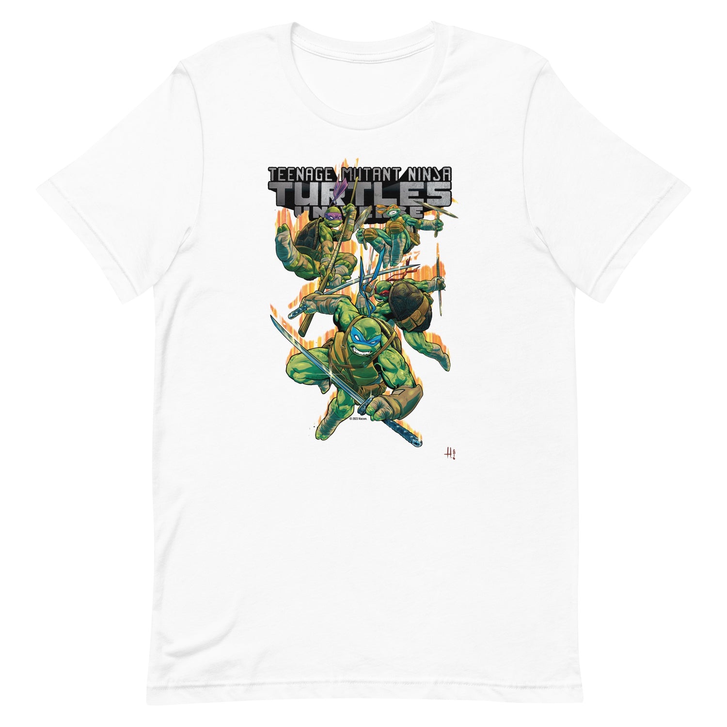 Teenage Mutant Ninja Turtles Adult Short Sleeve T-Shirt White / SM