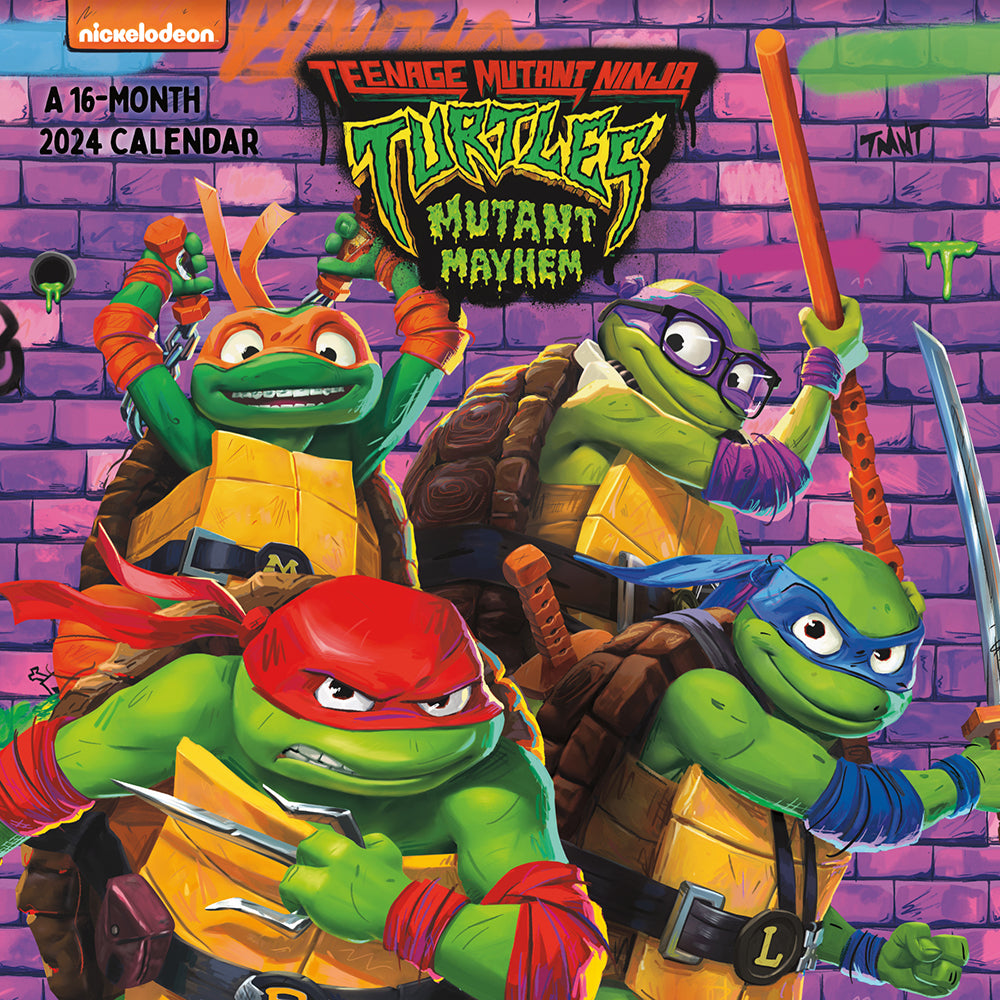 Teenage Mutant Ninja Turtles Calendario de pared 2024 de 16 meses