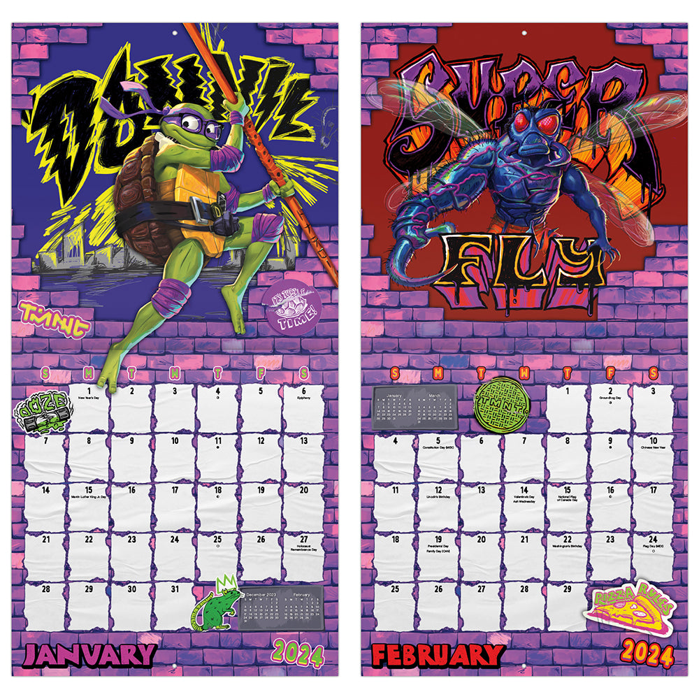 Teenage Mutant Ninja Turtles 2025 16Month Wall Calendar Paramount Shop