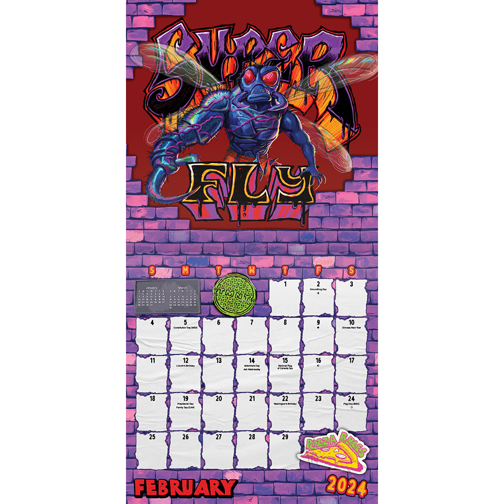 Teenage Mutant Ninja Turtles Calendario de pared 2024 de 16 meses