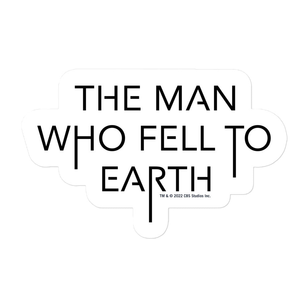 Der Mann, der auf die Erde fiel Logo Gestanzter Aufkleber