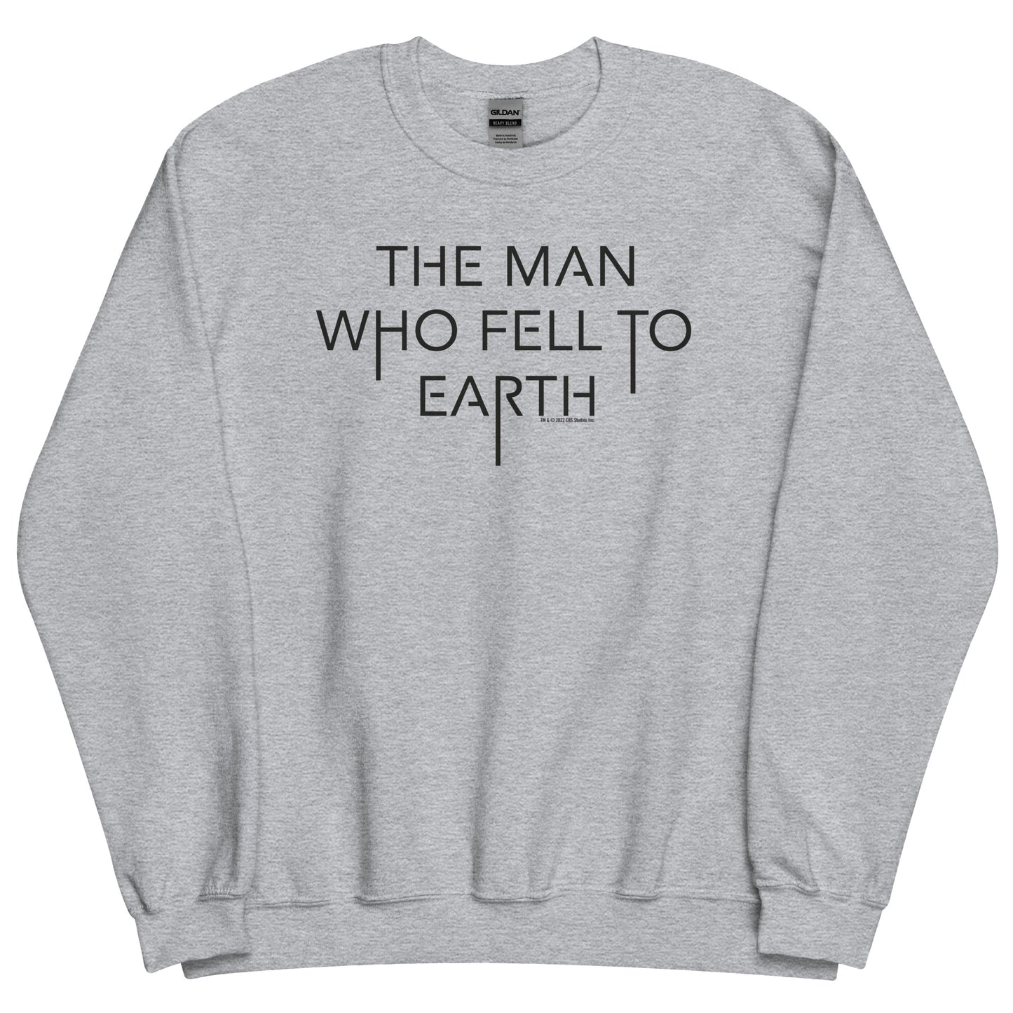 Der Mann, der auf die Erde fiel Logo Unisex Fleece-Sweatshirt mit Rundhalsausschnitt