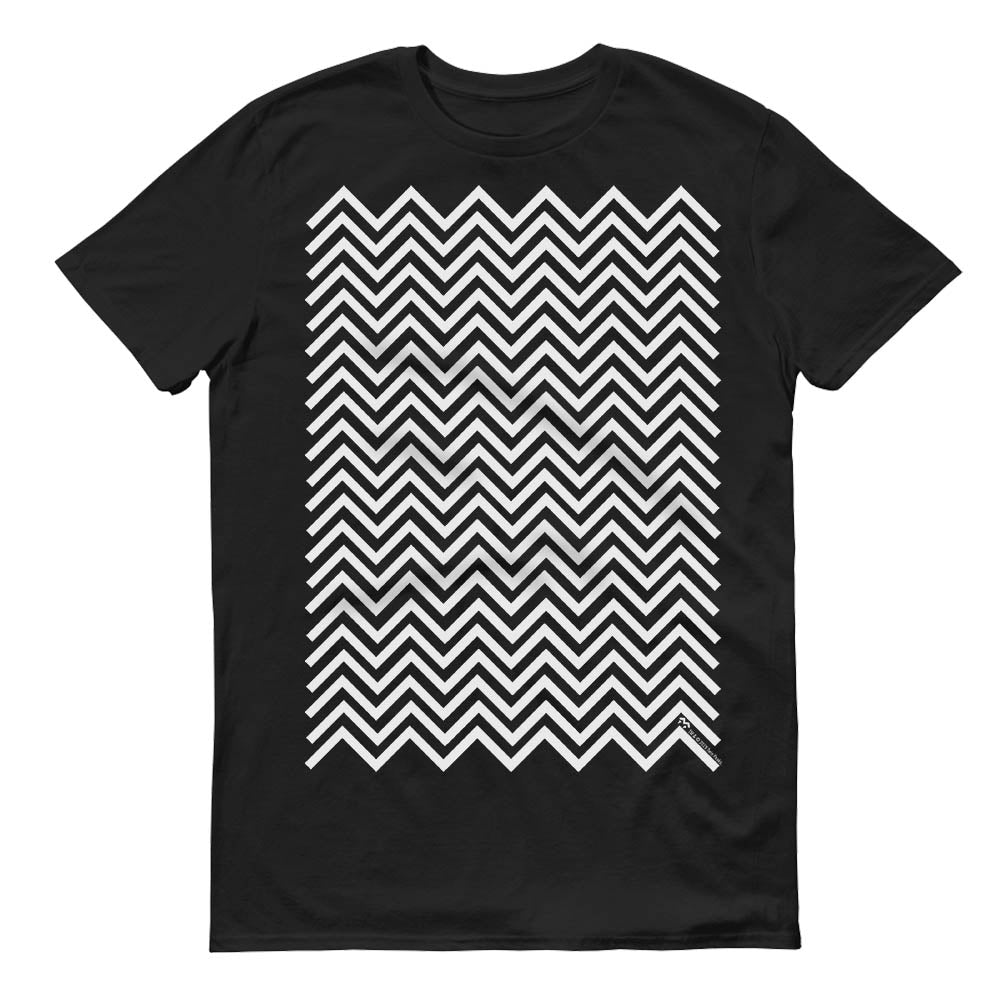 Twin Peaks Black and White Chevron Adult Short Sleeve T-Shirt