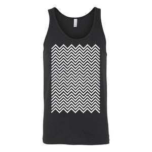 Twin Peaks Black and White Chevron Adult Tank Top