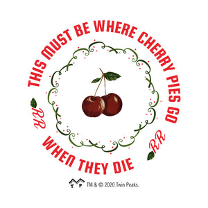 Twin Peaks Mug bicolore "This Must Be Where Pies Go When They Die" (C'est là que les tartes vont quand elles meurent)