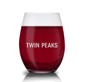 Twin Peaks Logo Laser Engraved Stemless Wine Glass