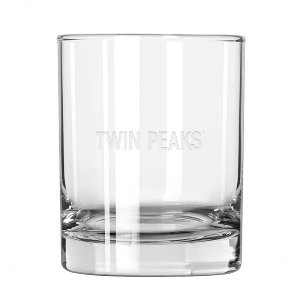 Twin Peaks Logo Laser Engraved Rocks Glass