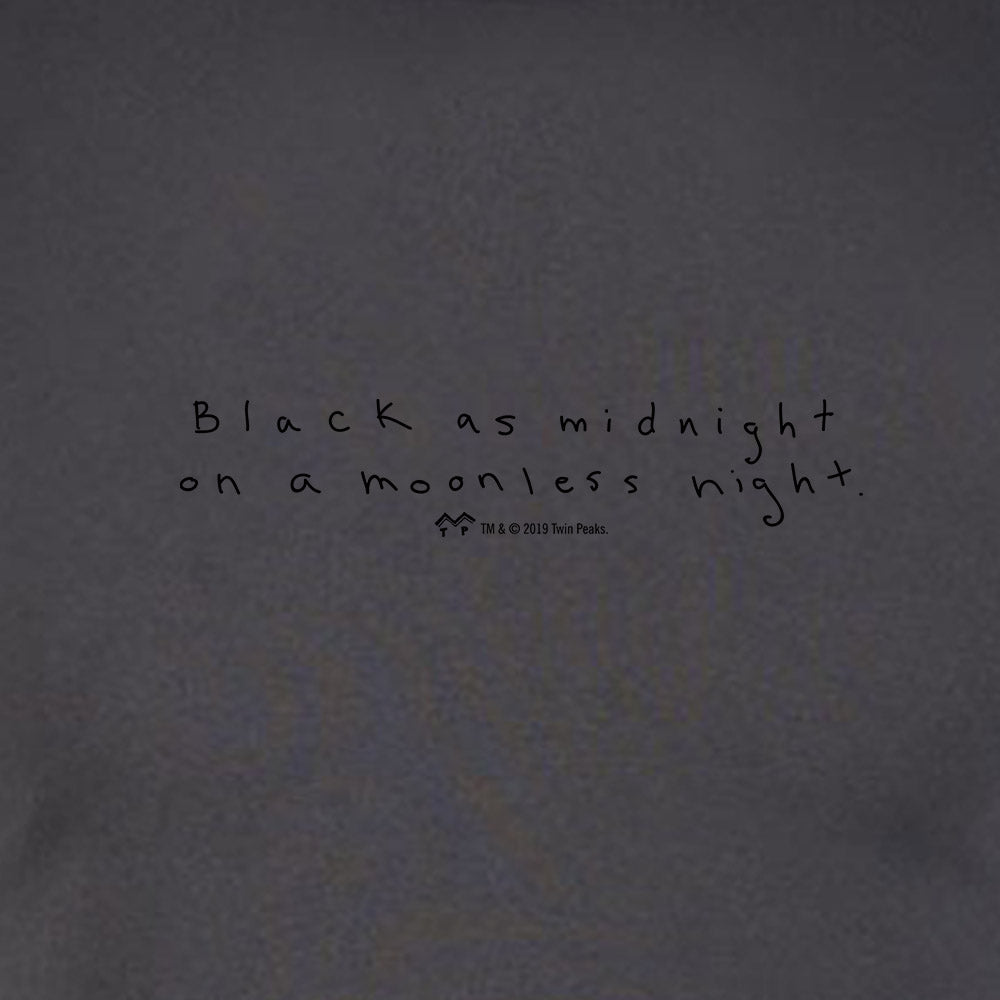Twin Peaks Noir comme minuit écrit à la main Adulte T-Shirt à manches courtes