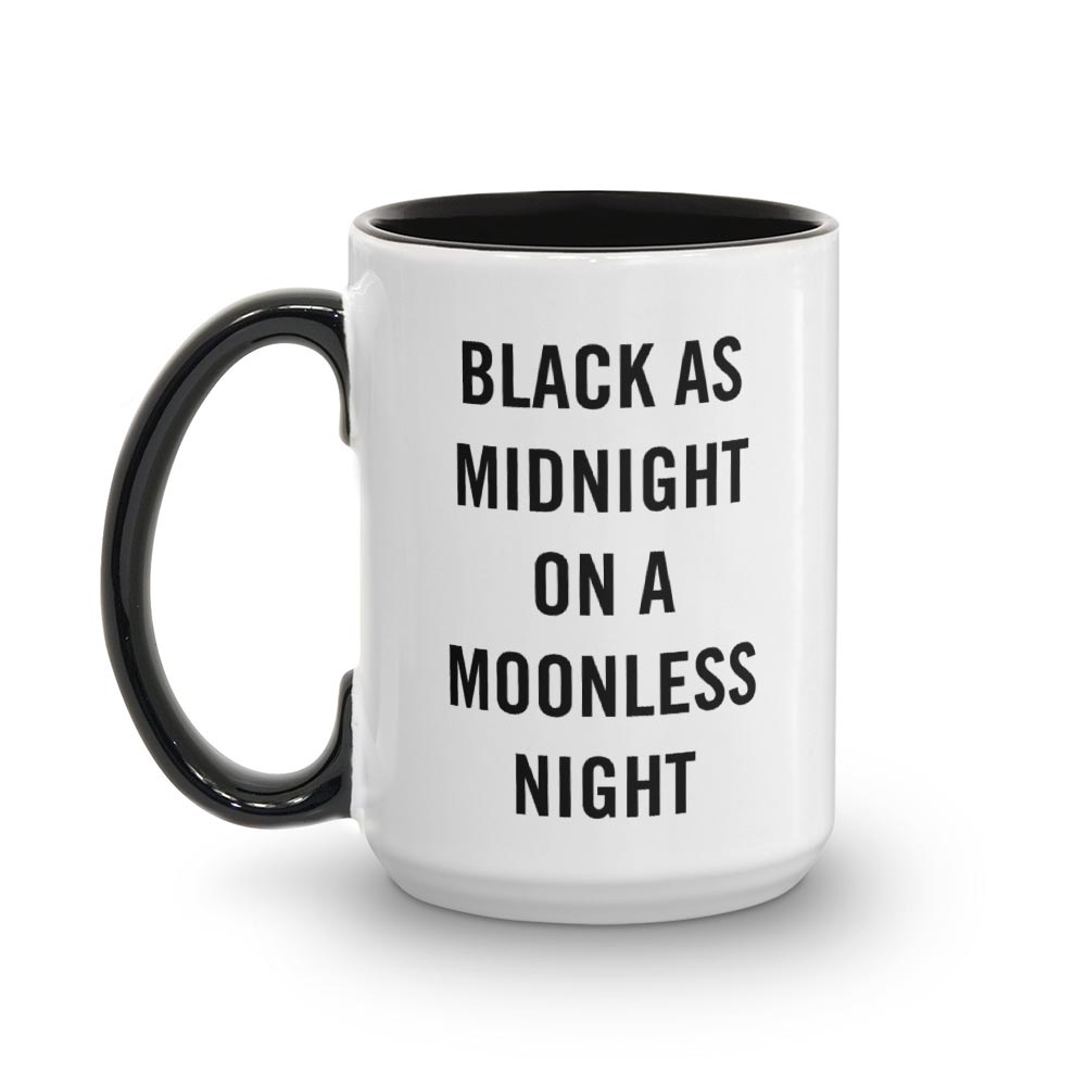 Twin Peaks Simple Black as Midnight Two-Tone Mug