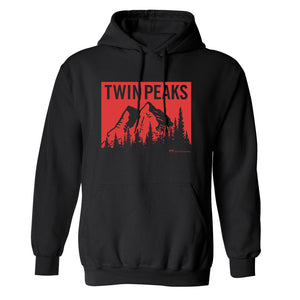 Twin Peaks Red Mountain Range Fleece Hooded Sweatshirt