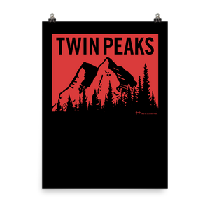 Twin Peaks Red Mountain Range Premium Satin Poster