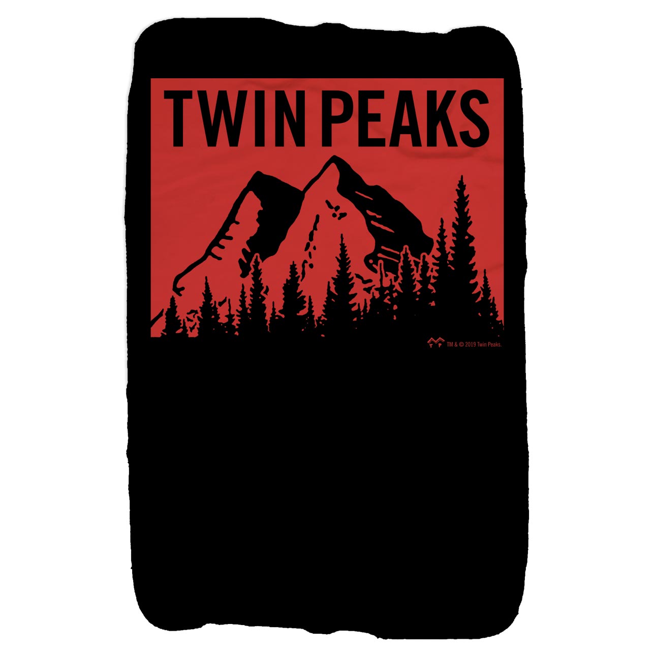 Twin Peaks Red Mountain Range Sherpa Blanket