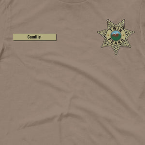Twin Peaks Badge du département du shérif - T-shirt à manches courtes personnalisé pour adultes