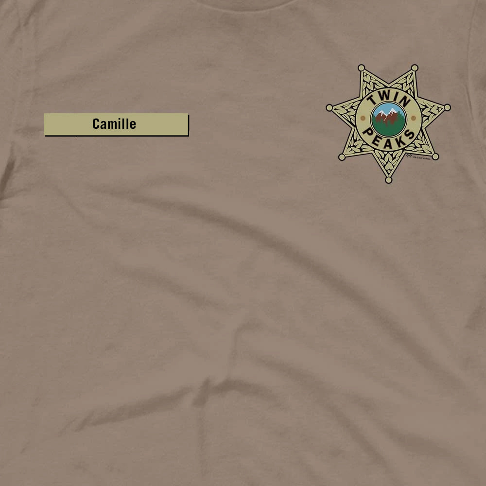 Twin Peaks Insignia del Departamento del Sheriff Personalizado Adultos Camiseta de manga corta