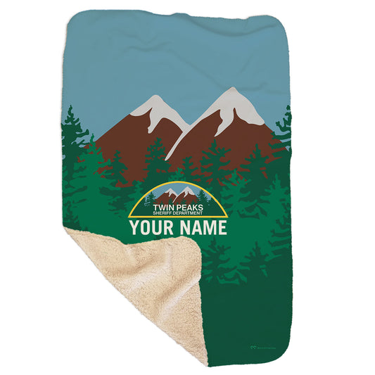 Twin Peaks Sheriff's Department Personalized Sherpa Blanket - 37" x 57"
