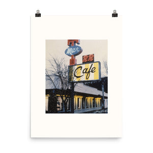 Twin Peaks Double R Diner Vintage Picture Premium Poster