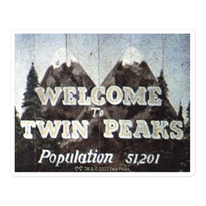 Twin Peaks Welcome Logo Die Cut Sticker