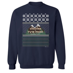 Twin Peaks Welcome to Twin Peaks Ugly Holiday Fleece Crewneck Sweatshirt