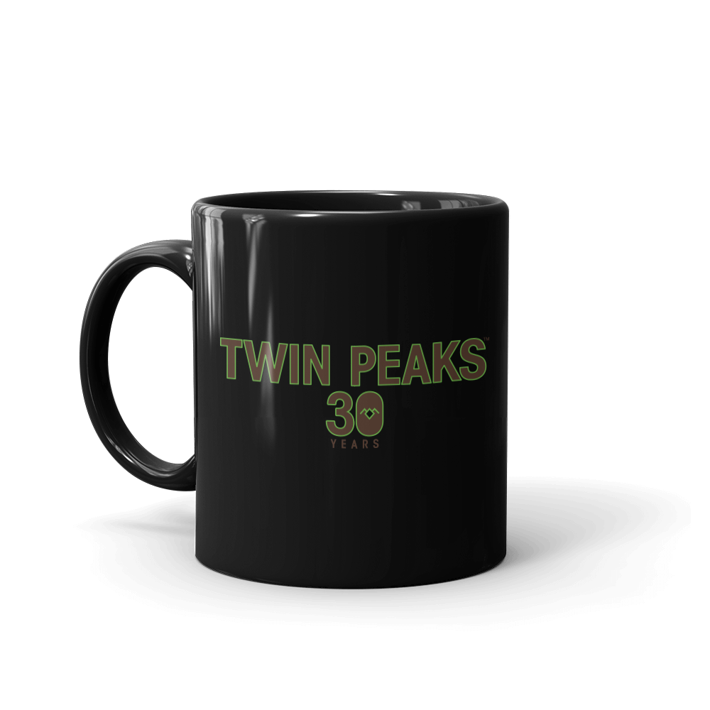 Twin Peaks 30º aniversario Logo Taza negra