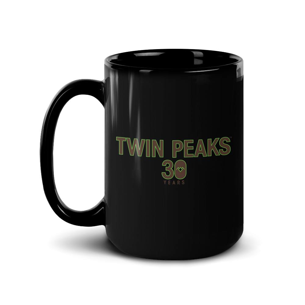 Twin Peaks 30. Jahrestag Logo Schwarz Tasse