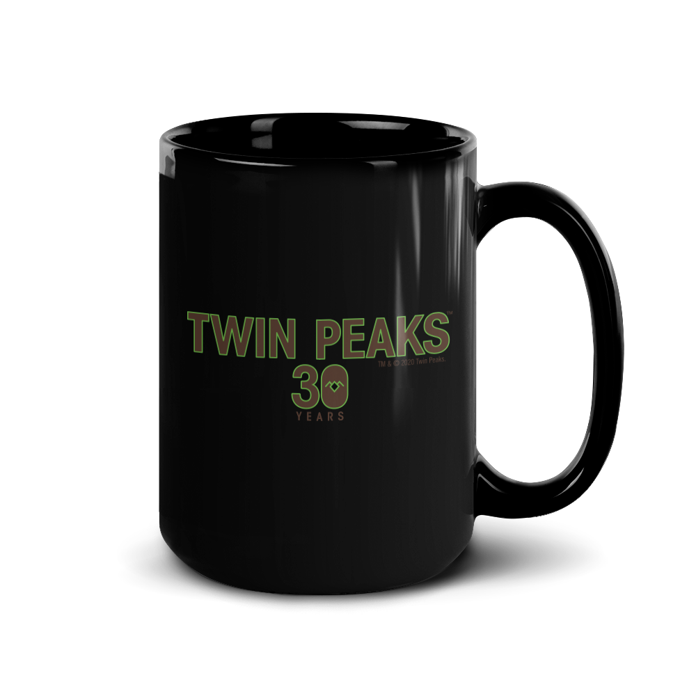 Twin Peaks 30th Anniversary Logo Black Mug