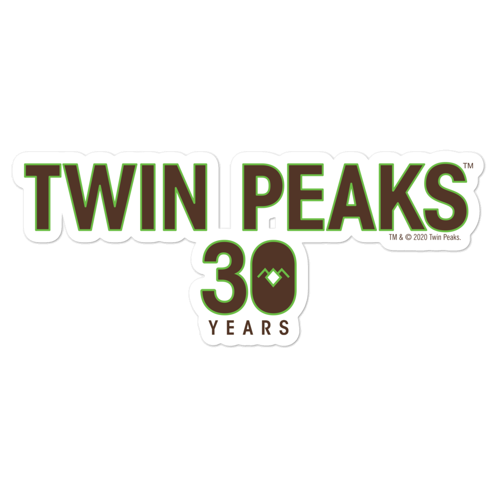 Twin Peaks 30th Anniversary Logo Die Cut Sticker